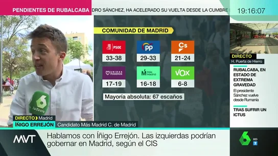 Iñigo Errejón: "Madrid no se parece nada a ese cúmulo de tonterías, de prejuicios y de odio que están sembrando" Iñigo Errejón: "Madrid no se parece nada a ese cúmulo de tonterías, de prejuicios y de odio que están sembrando"