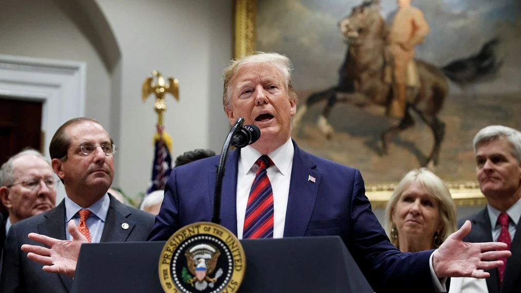 Donald Trump durante una rueda de prensa