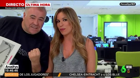 Ferreras se cuela en el directo de Arusitys para apoyar al Cádiz: "Vamos Machís" Ferreras se cuela en el directo de Arusitys para apoyar al Cádiz: "Vamos Machís"