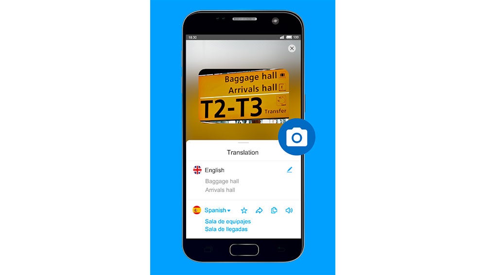 Traducción de carteles con la cámara