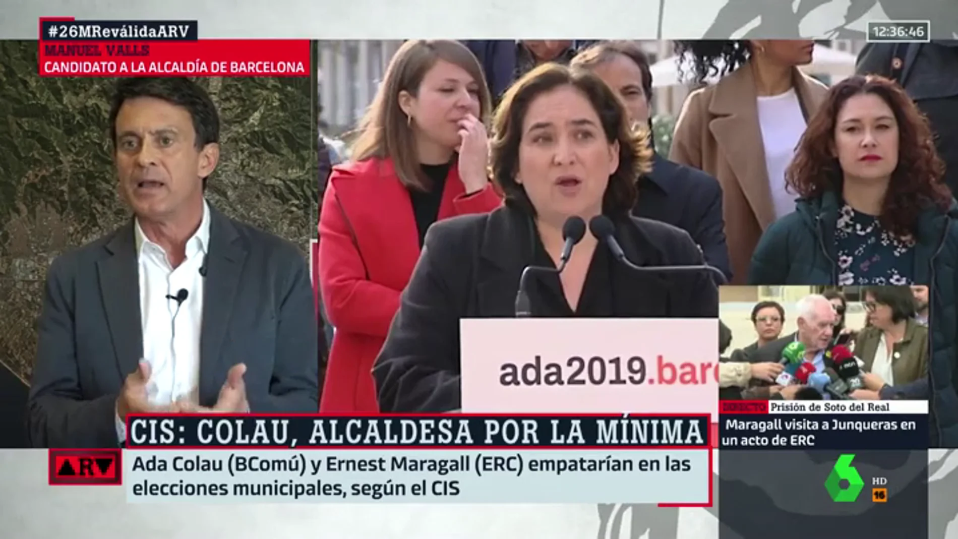 Manuel Valls: "La señora Colau es ambigua y soberanista y pactará con los separatistas de Maragall"