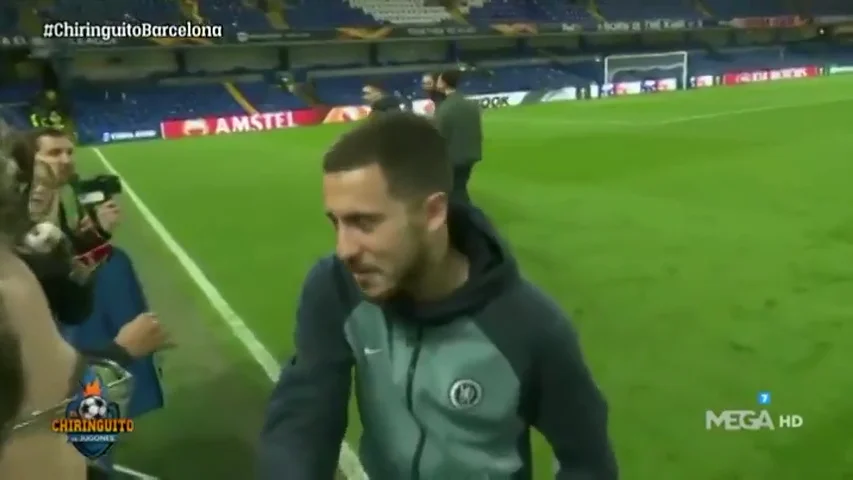 La reacción de Hazard al ser preguntado por si jugará en el Real Madrid la próxima temporada