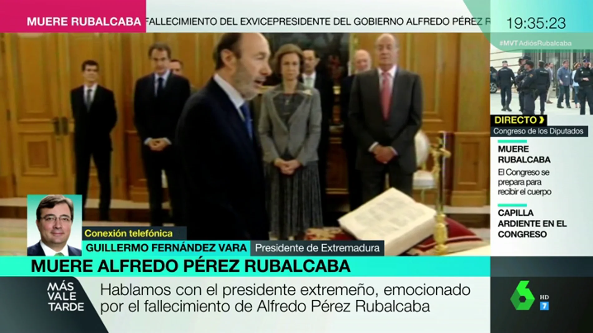 Guillermo Fernández Vara habla de Rubalcaba
