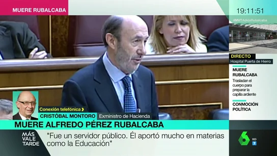 Cristóbal Montoro habla de Alfredo Pérez Rubalcaba Cristóbal Montoro habla de Alfredo Pérez Rubalcaba