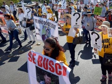 Las madres de miles de desaparecidos se han manifestado en México durante el día de la madre para reivindicar más información y ayuda Las madres de miles de desaparecidos se han manifestado en México durante el día de la madre para reivindicar más información y ayuda