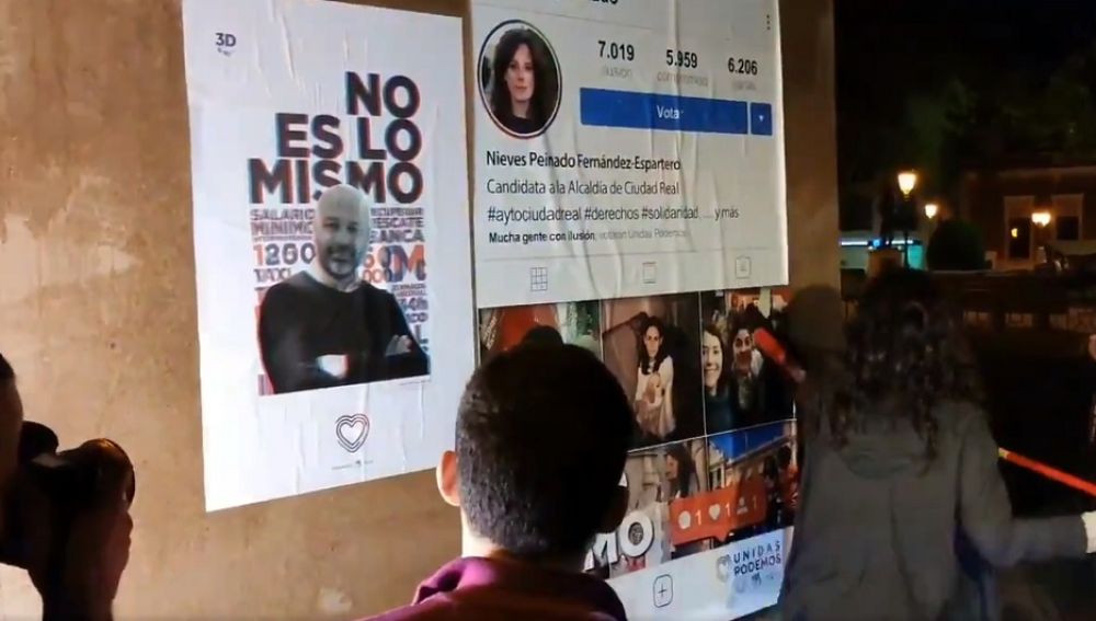 Unidas Podemos denuncia a un candidato de Ciudadanos por quitar sus carteles de campaña en Ciudad Real