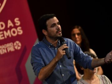 Alberto Garzón durante un acto electoral Alberto Garzón durante un acto electoral
