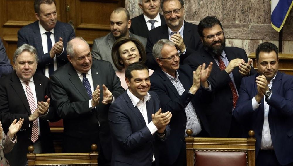 Alexis Tsipras en el parlamento griego