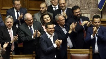 Alexis Tsipras en el parlamento griego