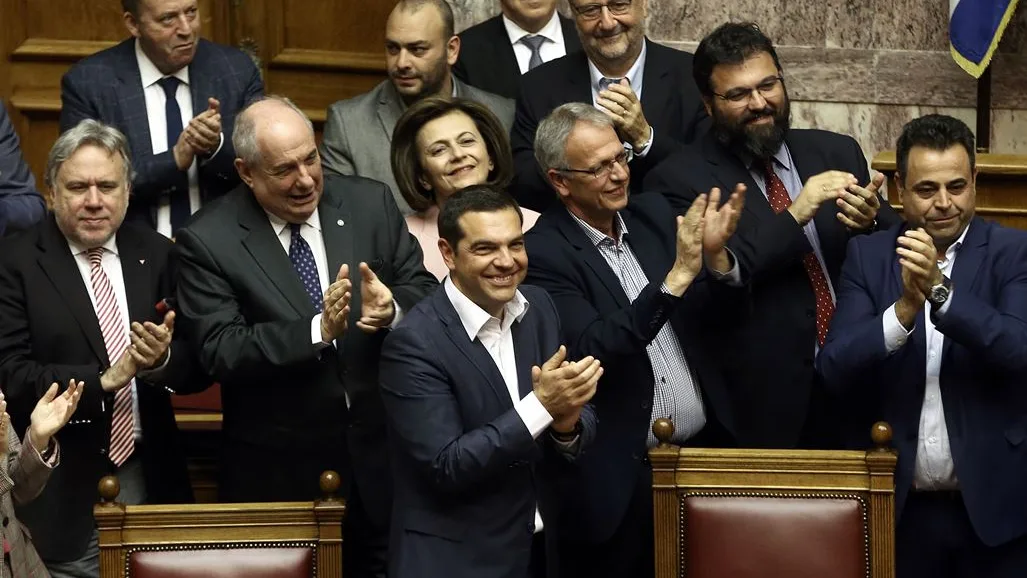 Alexis Tsipras en el parlamento griego