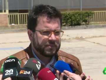 Pere Aragonés ante los medios Pere Aragonés ante los medios