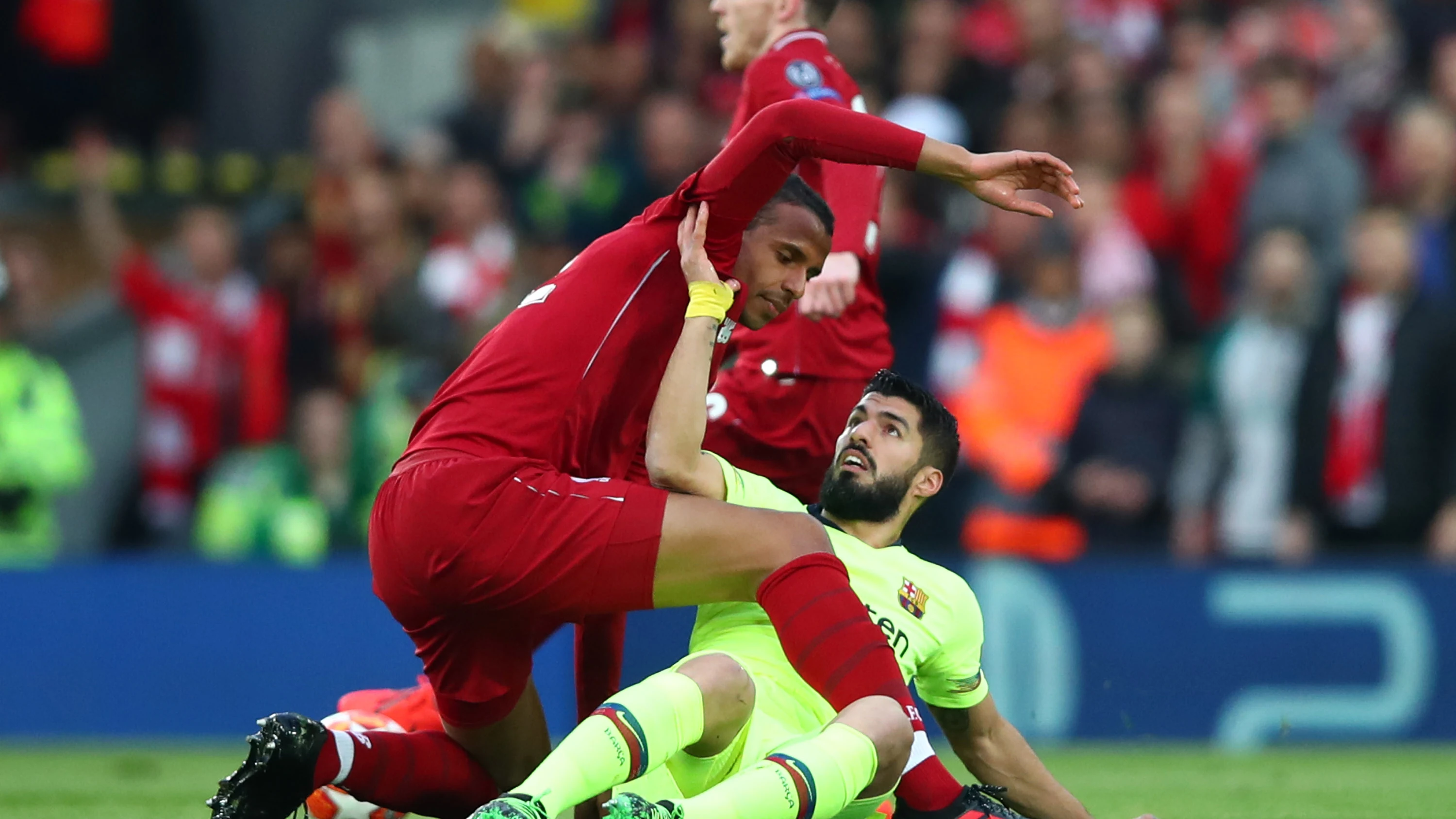 Luis Suárez, durante el partido contra el Liverpool