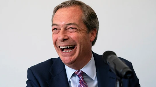 El líder del Partido del Brexit, Nigel Farage, durante una rueda de prensa El líder del Partido del Brexit, Nigel Farage, durante una rueda de prensa