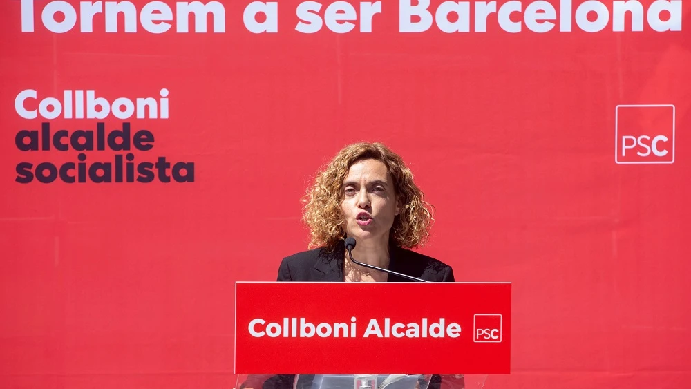 Batet en un acto del PSC durante un mitin en el distrito de Sant Andreu de Barcelona