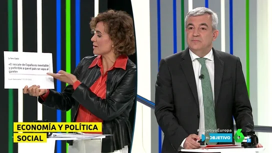 Los reproches de Luis Garicano a Dolors Montserrat a cuenta del rescate bancario: "Se debió al saqueo de las bancas de sus políticos" Los reproches de Luis Garicano a Dolors Montserrat a cuenta del rescate bancario: "Se debió al saqueo de las bancas de sus políticos"