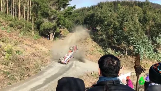 Terrible accidente de Neuville en el rally de Chile: da hasta seis vueltas de campana Terrible accidente de Neuville en el rally de Chile: da hasta seis vueltas de campana