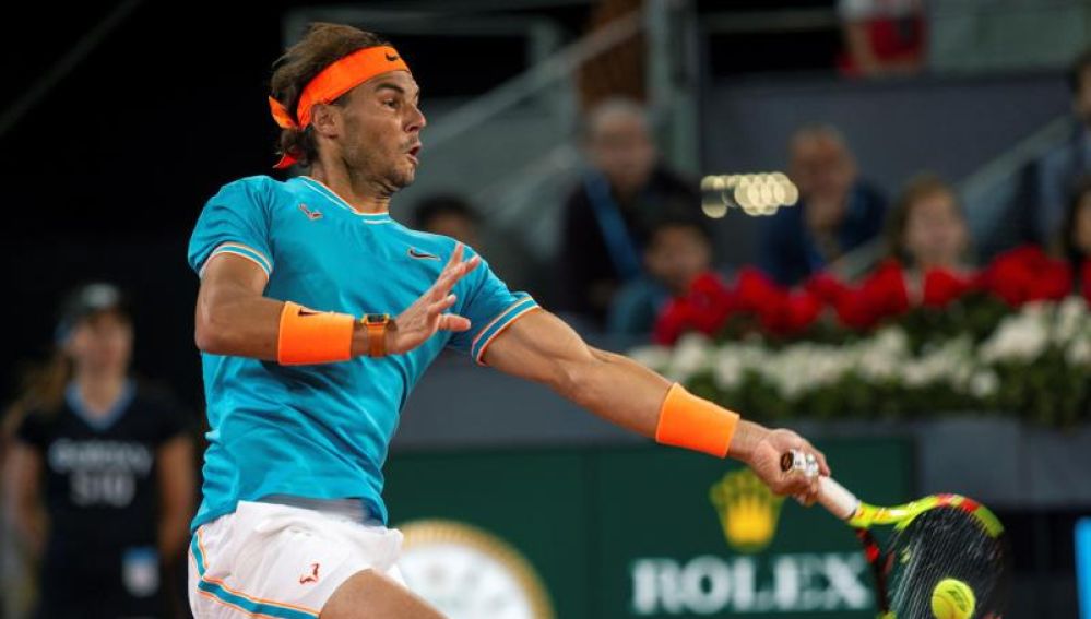 Rafa Nadal en la semifinal del Mutua Madrid Open