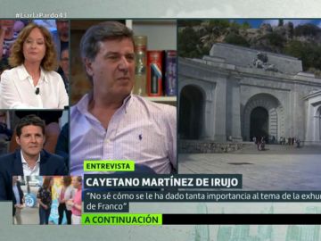 La opinión de Cayetano Martínez de Irujo sobre la exhumación de Franco: "El Valle de los Caídos es un sitio terrible" La opinión de Cayetano Martínez de Irujo sobre la exhumación de Franco: "El Valle de los Caídos es un sitio terrible"