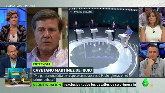 La dura crítica de Cayetano Martínez de Irujo a la vestimenta de Pablo Iglesias: "Me parece una falta de respeto" La dura crítica de Cayetano Martínez de Irujo a la vestimenta de Pablo Iglesias: "Me parece una falta de respeto"