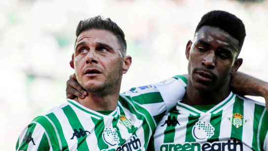 Joaquín celebra un gol del Betis Joaquín celebra un gol del Betis