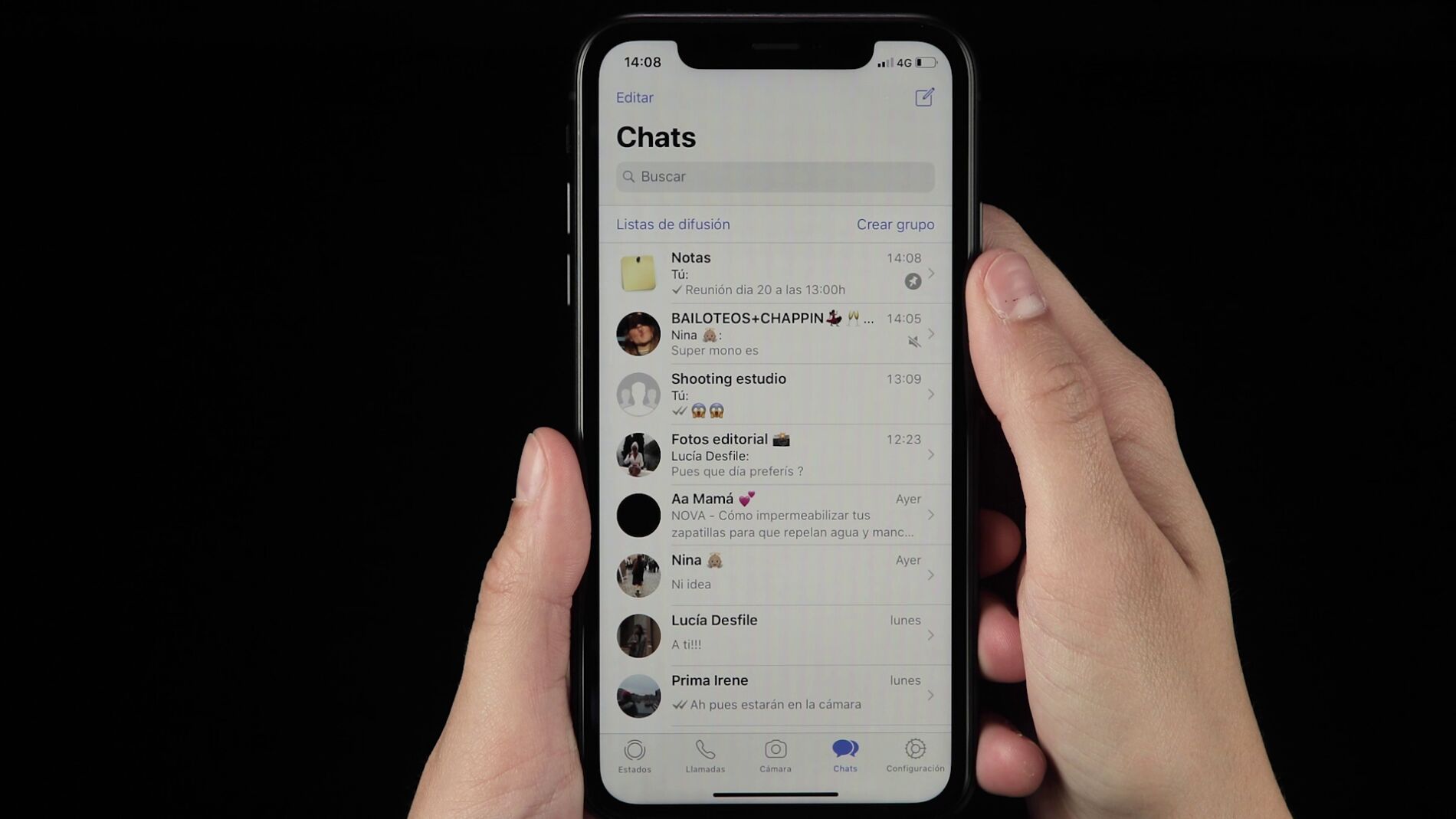 WhatsApp como bloc de notas