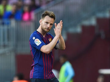 Rakitic durante el partido ante el Getafe Rakitic durante el partido ante el Getafe
