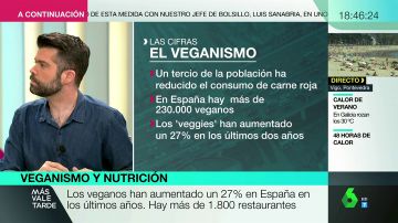 Luis Alberto Zamora, experto nutricionista: "Si comparamos la dieta vegetariana con la dieta actual española, sale ganando la vegetariana"