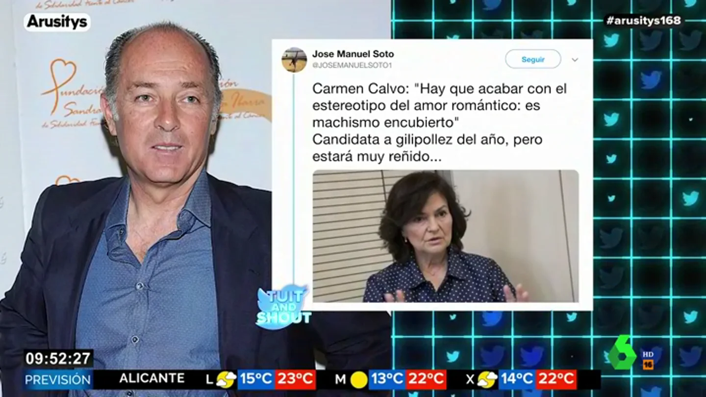 Polémico tuit del cantante José Manuel Soto Polémico tuit del cantante José Manuel Soto