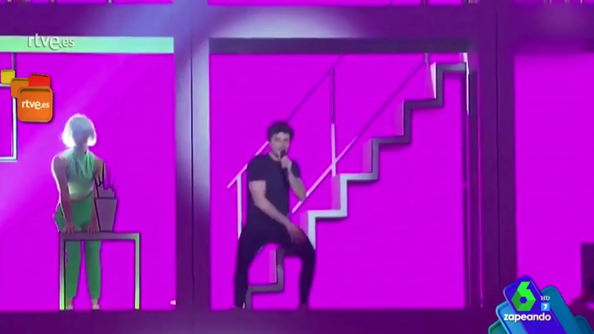 Miki y su rompedora puesta en escena para Eurovisión: así ha sido el primer ensayo de su temazo, 'La Venda'