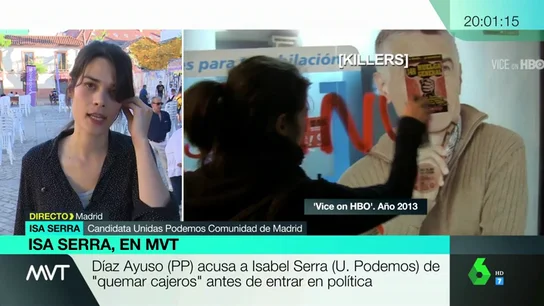 Isabel Serra, sobre el vídeo en el que aparece pintando cajeros: "Hoy hago política desde las instituciones, pero sigo apoyando la lucha contra los abusos de los bancos" Isabel Serra, sobre el vídeo en el que aparece pintando cajeros: "Hoy hago política desde las instituciones, pero sigo apoyando la lucha contra los abusos de los bancos"