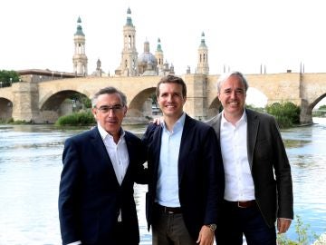 El líder del PP de Aragón, Luis María Beamonte, a la izquierda de la imagen El líder del PP de Aragón, Luis María Beamonte, a la izquierda de la imagen