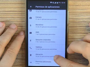 Permisos de aplicaciones Permisos de aplicaciones