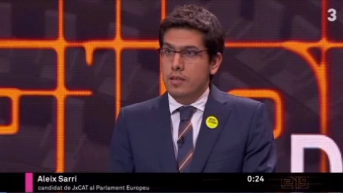 Aleix Sarri, representante de JxCat en el debate de TV3