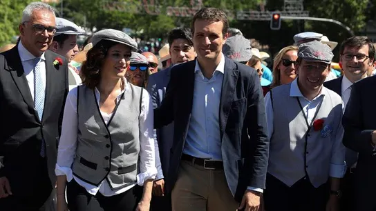 Pablo Casado, acompañado por Jose Luis Martínez-Almeida y Díaz Ayuso Pablo Casado, acompañado por Jose Luis Martínez-Almeida y Díaz Ayuso