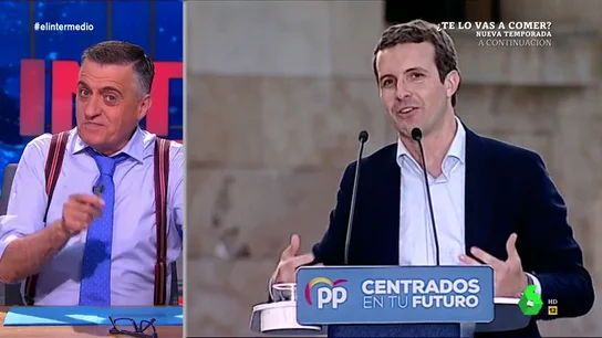 Wyoming 'pilla' a Pablo Casado en su truco electoral: "Cómo se nota la influencia de Mariano Rajoy..." Wyoming 'pilla' a Pablo Casado en su truco electoral: "Cómo se nota la influencia de Mariano Rajoy..."