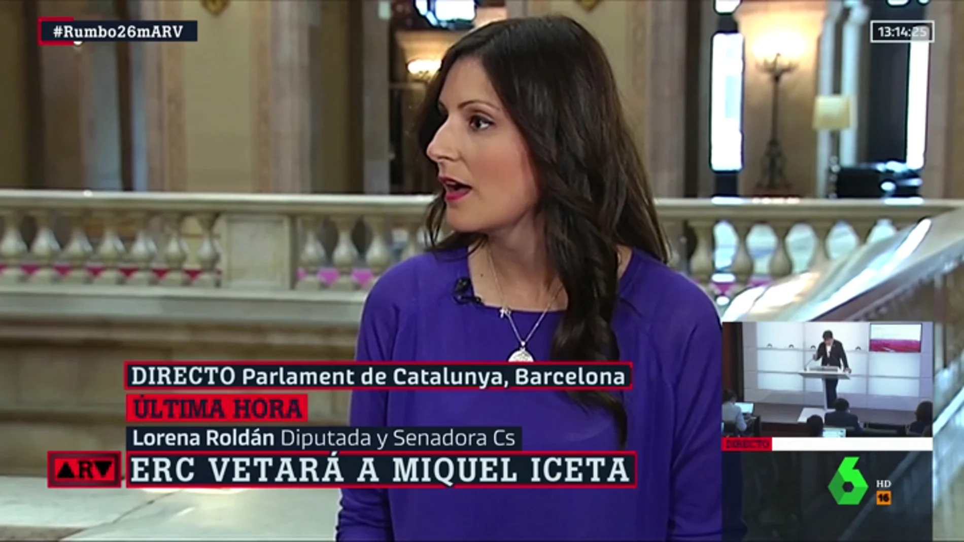 Lorena Roldán (Cs): "El chollo de los separatistas va a continuar con Pedro Sánchez" 