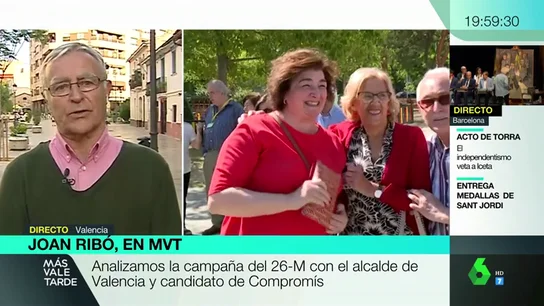 Joan Ribó: "Manuela Carmena tienen una edad avanzada pero es más joven que los que lucen de juventud pero su mente es vieja, caduca y obsoleta" Joan Ribó: "Manuela Carmena tienen una edad avanzada pero es más joven que los que lucen de juventud pero su mente es vieja, caduca y obsoleta"