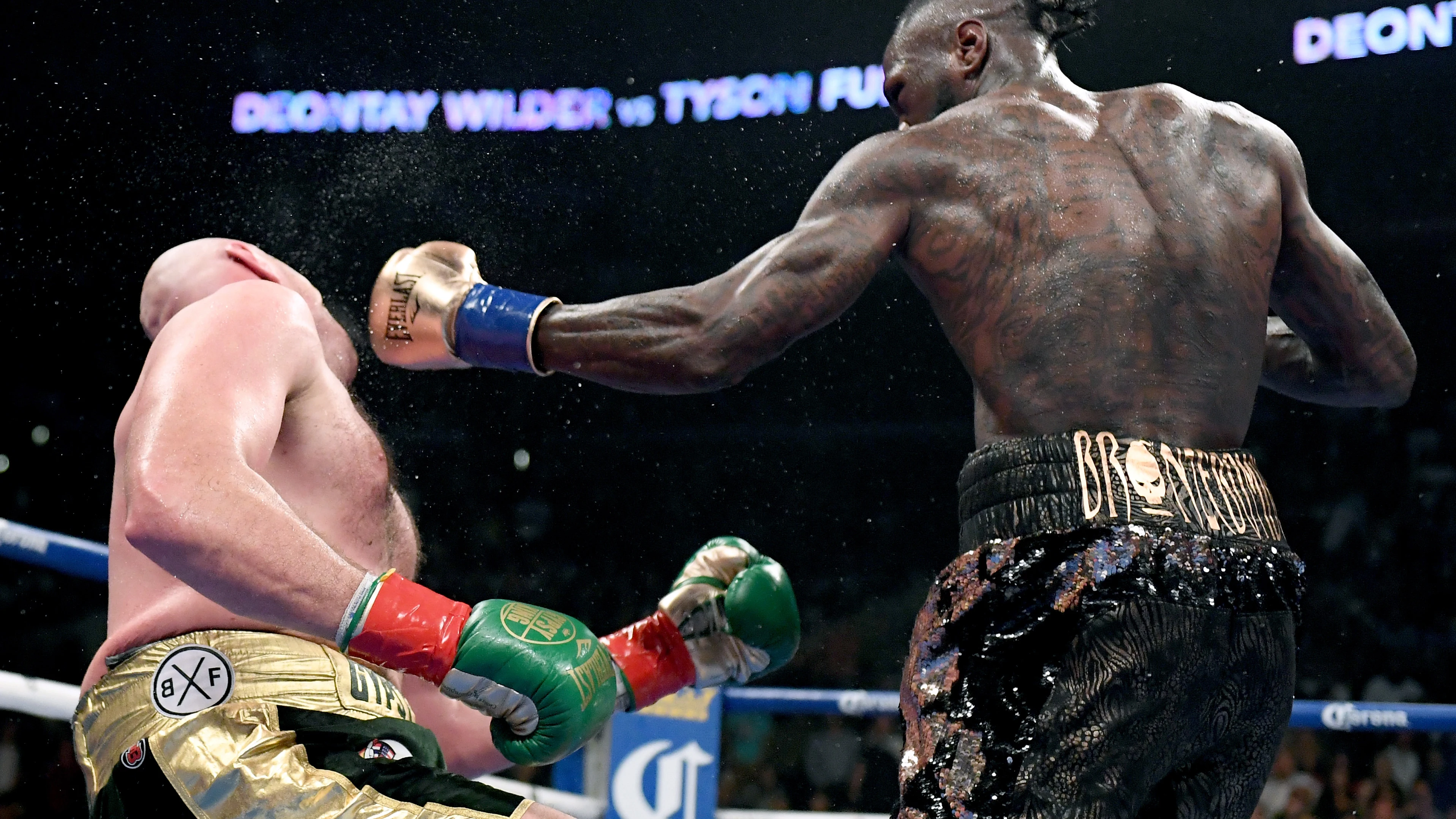 Deontay Wilder, en acción en su combate ante Tyson Fury