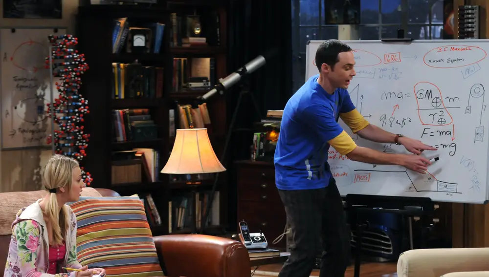 Sheldon explica física a Penny
