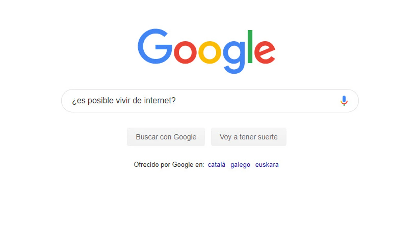 Imagen del buscador de Google. Imagen del buscador de Google.