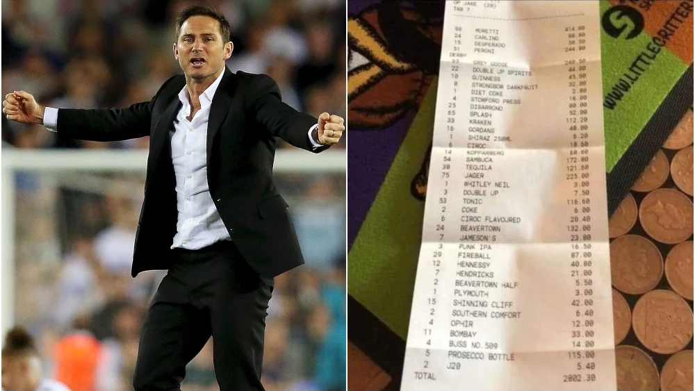 La factura de Frank Lampard tras ganar al Leeds