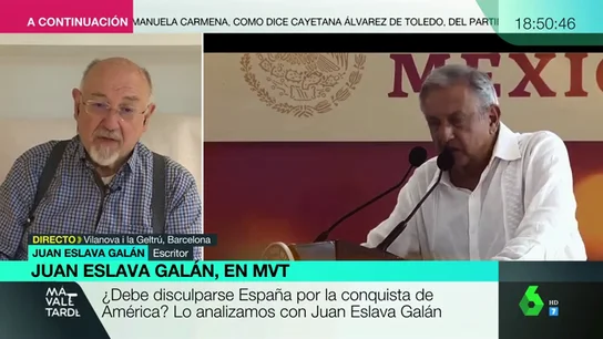 El análisis de Juan Eslava Galán sobre la conquista española: "No eran indios inocentes como nos hacen creer" El análisis de Juan Eslava Galán sobre la conquista española: "No eran indios inocentes como nos hacen creer"