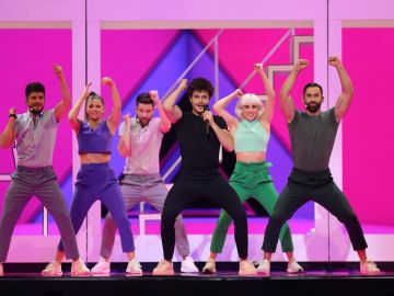Miki se presenta durante los ensayos de vestimenta de la semifinal de Eurovisión Miki se presenta durante los ensayos de vestimenta de la semifinal de Eurovisión