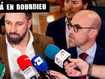 Santiago Abascal, líder de Vox, con el candidato europeo Jorge Buxadé Santiago Abascal, líder de Vox, con el candidato europeo Jorge Buxadé