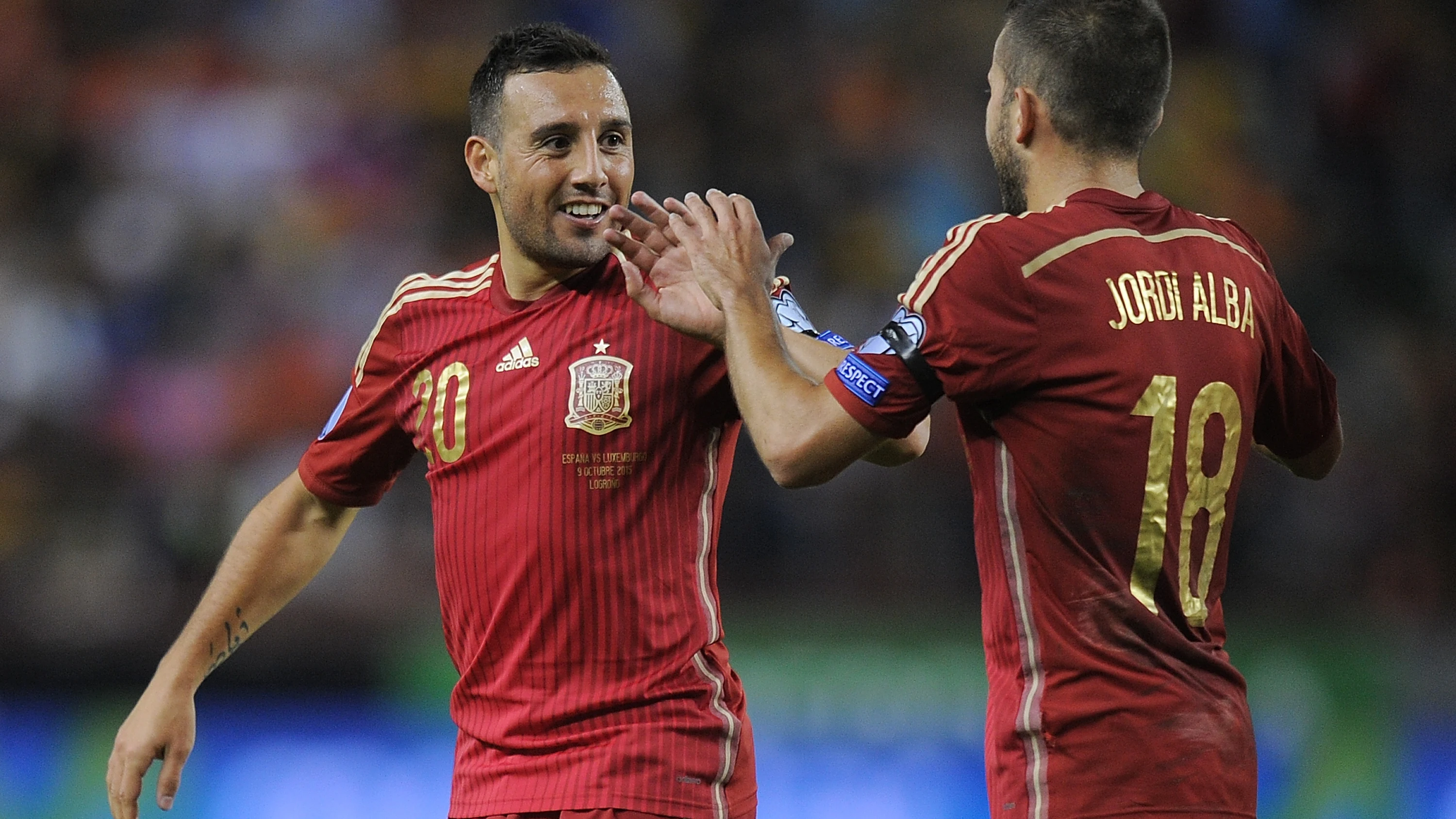 Santi Cazorla, en un partido de la selección española en 2015