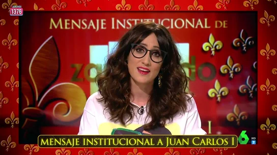 Mensaje institucional de Ana Morgade desde Zapeando a don Juan Carlos I Mensaje institucional de Ana Morgade desde Zapeando a don Juan Carlos I