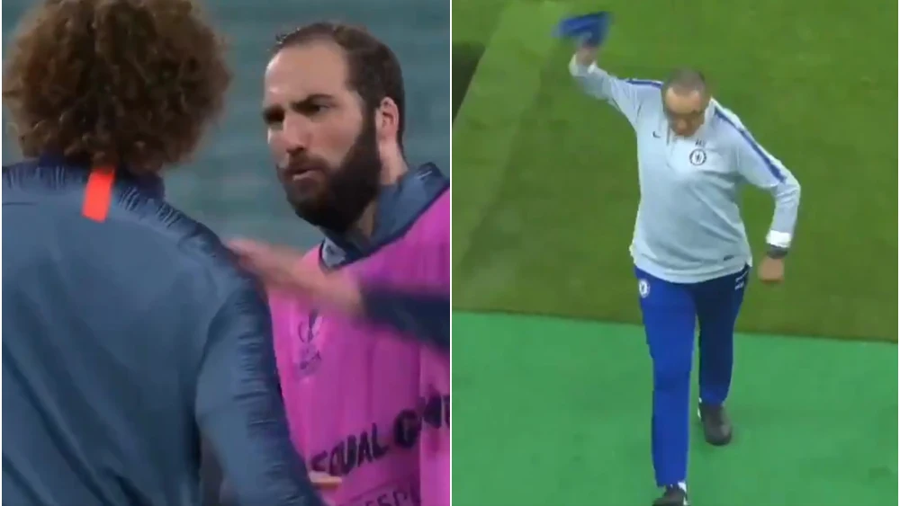 Pique entre Higuaín y David Luiz en el entrenamiento