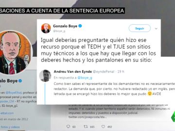 Cruce de reproches en el Parlament y entre los abogados de Junqueras y Puigdemont por la sentencia de Estrasburgo Cruce de reproches en el Parlament y entre los abogados de Junqueras y Puigdemont por la sentencia de Estrasburgo