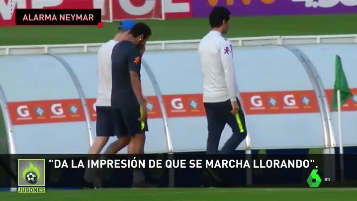 Alarma en Brasil: Neymar abandona cojeando el entrenamiento