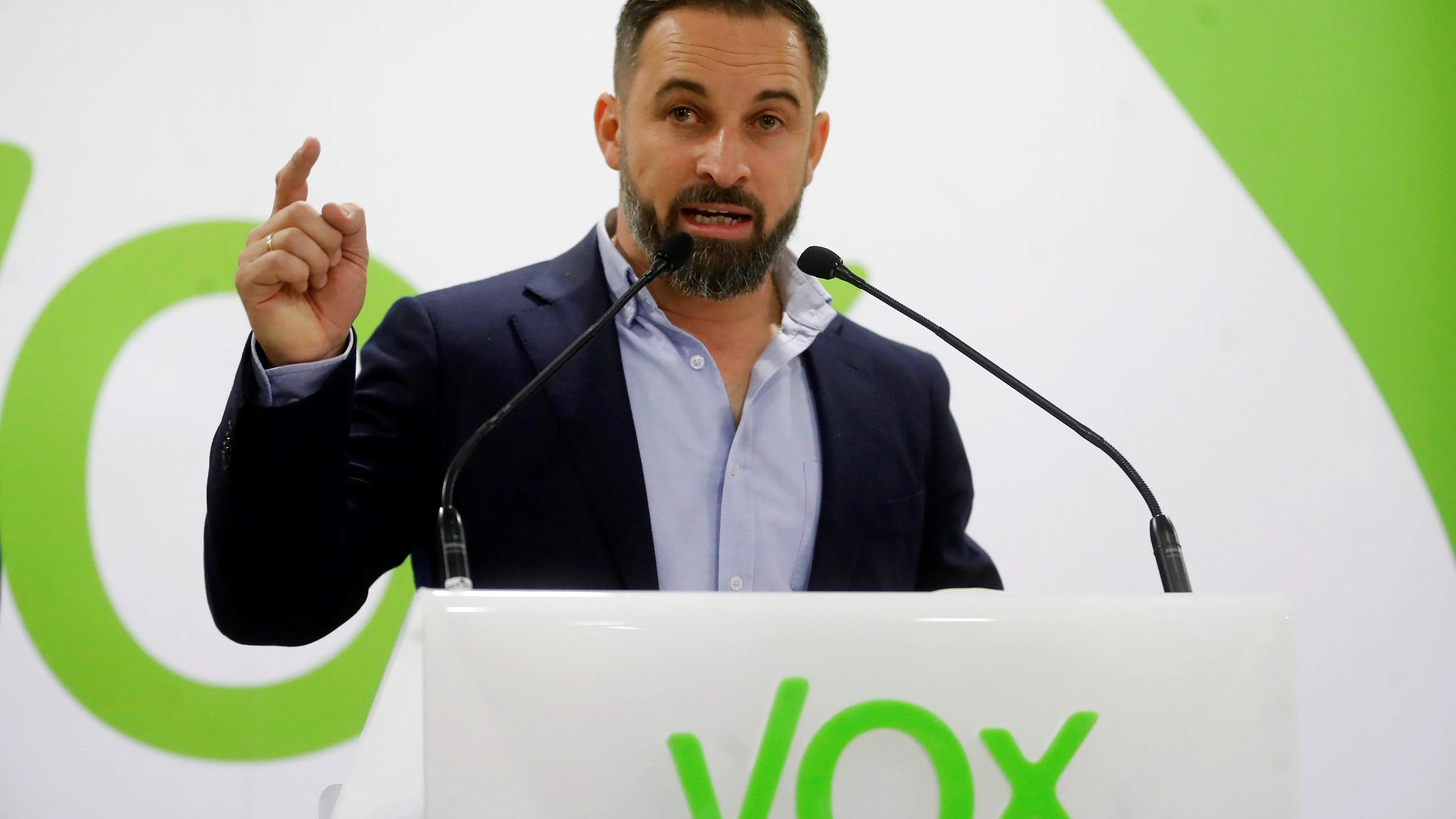 El presidente de Vox, Santiago Abascal